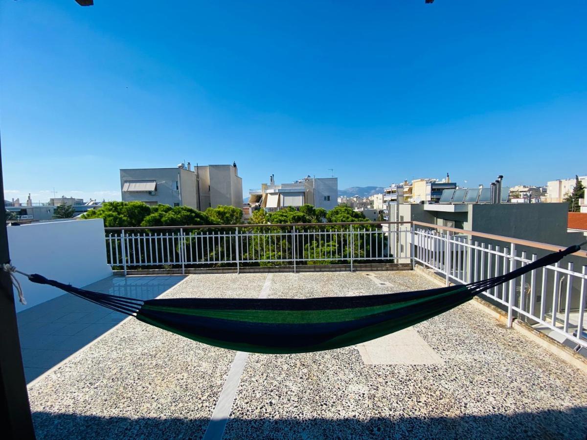 地铁站旁,免费停车位,距机场15分钟车程,独享80平米露台和美景,星空帐篷,舒适淋浴,宽敞3间房3张双人床公寓 Athen Exterior foto